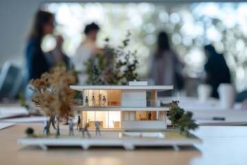 Model House Displayed on Table