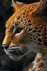 Portrait eines fraktalen Panther, Fraktale und abstrakte Darstellung