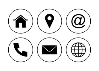Contact us icon vector. web icon vector. business card contact information icon.