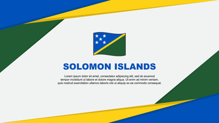 Solomon Islands Flag Abstract Background Design Template. Solomon Islands Independence Day Banner Cartoon Vector Illustration. Solomon Islands