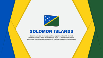 Solomon Islands Flag Abstract Background Design Template. Solomon Islands Independence Day Banner Cartoon Vector Illustration. Solomon Islands Background