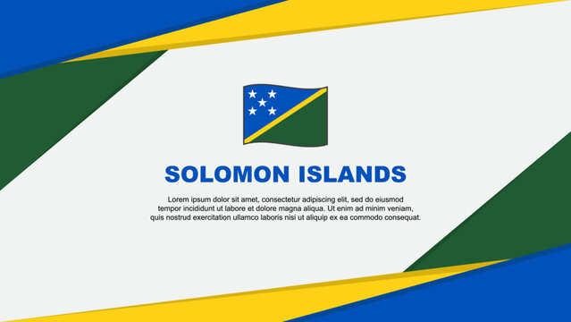Solomon Islands Flag Abstract Background Design Template. Solomon Islands Independence Day Banner Cartoon Vector Illustration. Solomon Islands