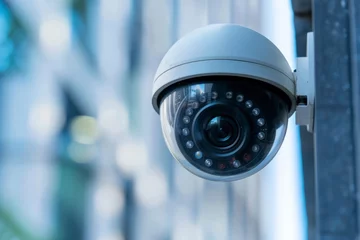Fototapeten Close-Up of Security Camera on Building © Ilugram