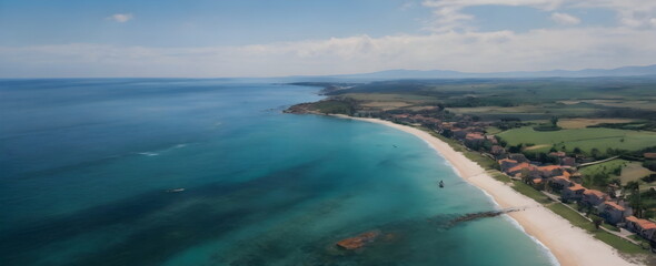 Obraz premium View of the beautiful sea or ocean with waves