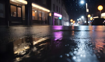 Splashes of the night rain
