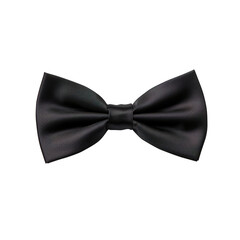 black bow tie  isolated  on transparent background, clipping path, png, 