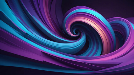A vibrant purple and blue abstract background swirls with curved lines, a flashy modern object emits color light waves and adding a touch of futuristic elegance to the scene