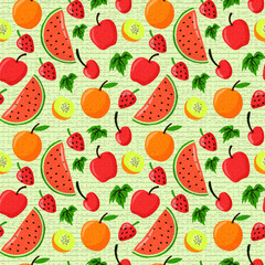 seamless background with strawberries