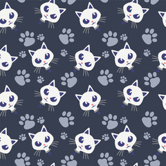 seamless background with cats