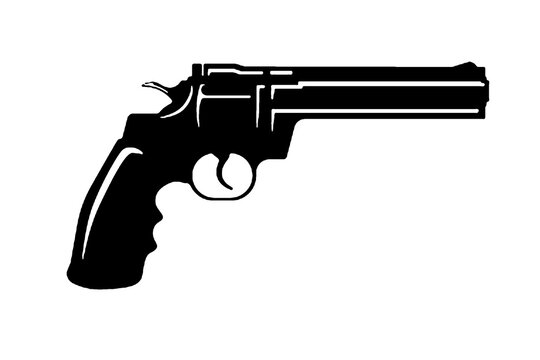 firearm silhouette pistol vector weapon image isolated on white transparent background