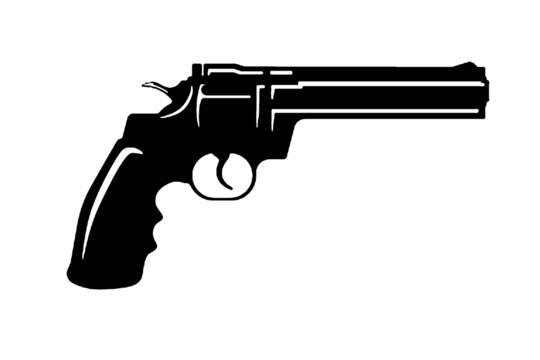 firearm silhouette pistol vector weapon image isolated on white transparent background