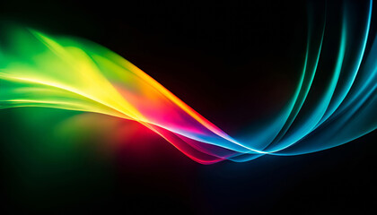 Naklejka premium An abstract background with light blurs in vibrant rainbow colors. 