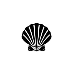 black seashell outline Logo Design
