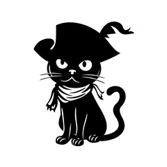 Cat Pirate Logo Design