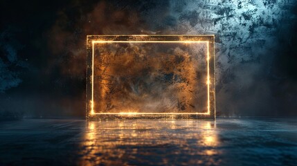 Shiny fantasy magic sparkle frame mock up concept wallpaper background