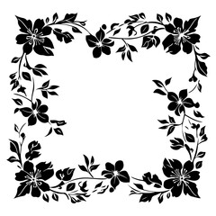 Decorative Floral Frame Logo Design
