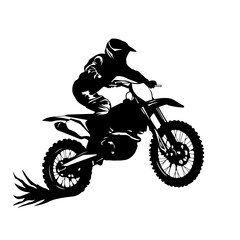 Obraz na płótnie Canvas Dirt Bike Racing Motocross Logo Design