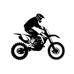 Obraz na płótnie Canvas Dirt Bike Rider Logo Design