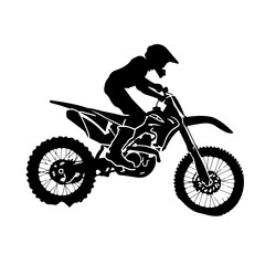 Obraz na płótnie Canvas Dirt Bike Racing Motocross Logo Design