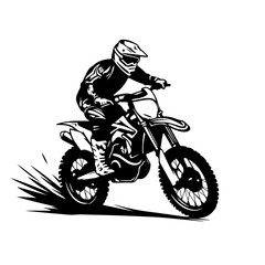 Obraz na płótnie Canvas Dirt Bike Racing Logo Design