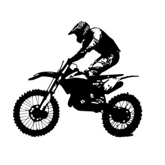 Obraz na płótnie Canvas Dirt Bike Rider Pop A Wheelie Logo Design