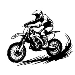 Obraz na płótnie Canvas Dirt Bike Style Logo Design