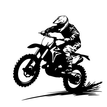 Dirt Bike Rider Logo Design