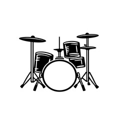 Drum kit outline Logo Design