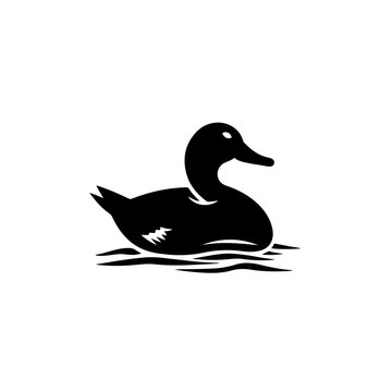 Duck floating on water Logo Design