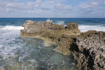 Felsenküste auf Isla Mujeres Cancún Mexiko