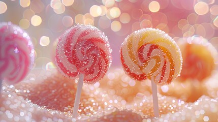 Sugar candy sweet colorful food concept wallpaper background - obrazy, fototapety, plakaty