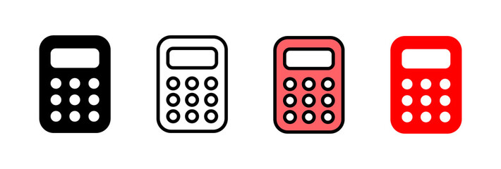 Calculator icon vector illustration. Accounting calculator sign and symbol.