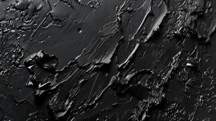 Fototapeta premium Textured Black Paint Strokes on Dark Surface