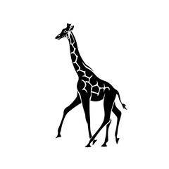Giraffe Running Logo Design