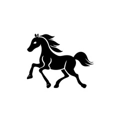 Obraz na płótnie Canvas Horse Baby Running Logo Design