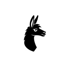 Llama Head Side Logo Design