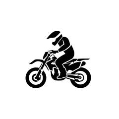 Obraz na płótnie Canvas Motocross Rider Design Logo Design