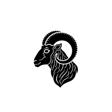 Ram Side View Logo Design