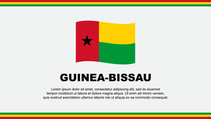 Guinea-Bissau Flag Abstract Background Design Template. Guinea-Bissau Independence Day Banner Social Media Vector Illustration. Guinea-Bissau Illustration