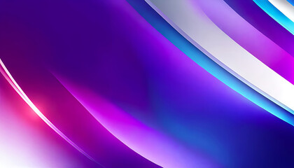 A blue and purple abstract design with lines and flowing waves and shapes. 
