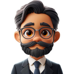 Homem de negócios avatar 3d cartoo