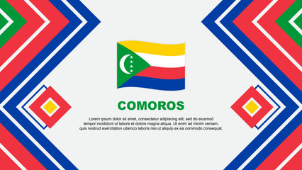 Comoros Flag Abstract Background Design Template. Comoros Independence Day Banner Wallpaper Vector Illustration. Comoros Flag