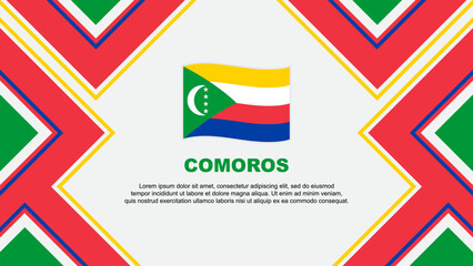 Comoros Flag Abstract Background Design Template. Comoros Independence Day Banner Wallpaper Vector Illustration. Comoros Vector
