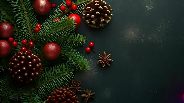 Christmas decoration background Video 4K