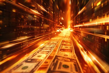 money moving fast speed background