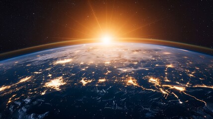 Obraz premium Digital world map globe with global network technology