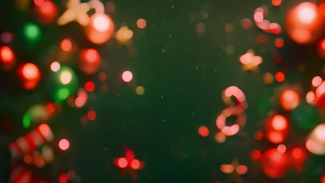 Christmas decoration background Video 4K