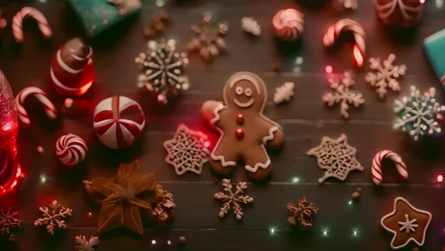 Christmas decoration background Video 4K