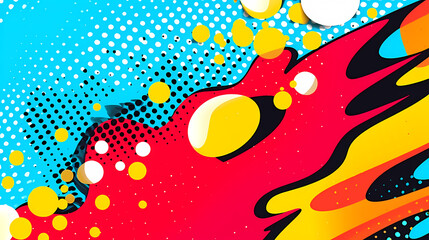 Fototapeta premium Comic bubbles, fashion background and creative line drawing