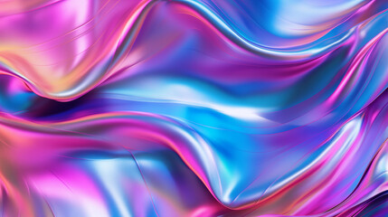 Vibrant Abstract Holographic Waves Texture